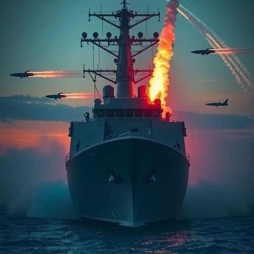 朝鲜“崔贤”号驱逐舰进行战略巡航导弹试射