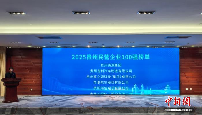 2025贵州民营企业100强出炉