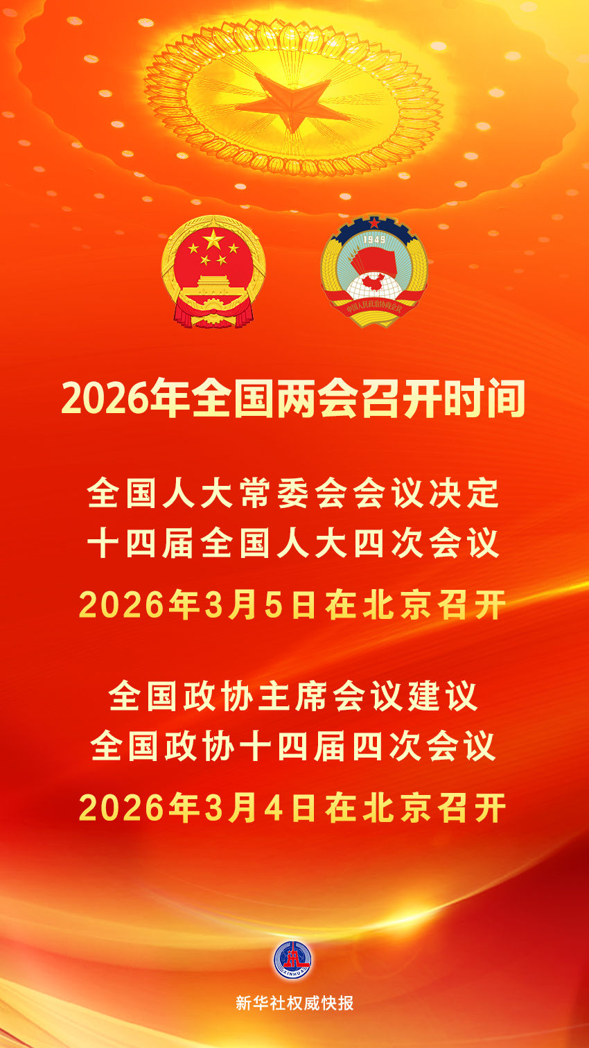 2026年全国两会召开时间抢先