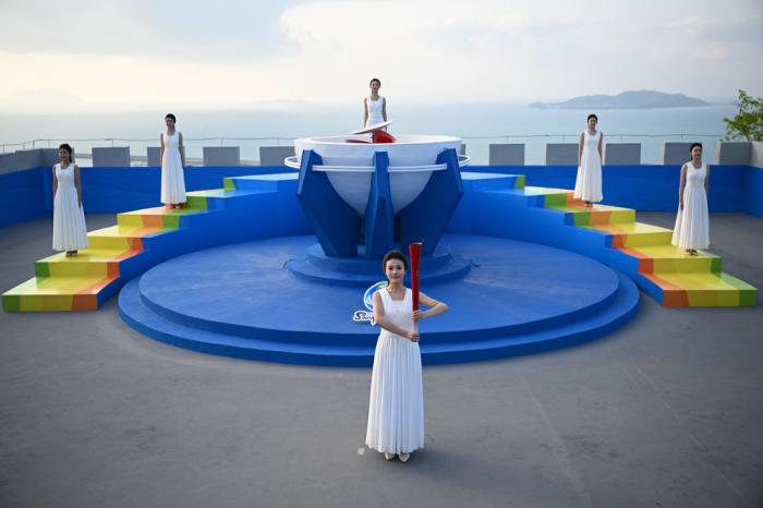 第六届亚洲沙滩运动会火炬传递开始