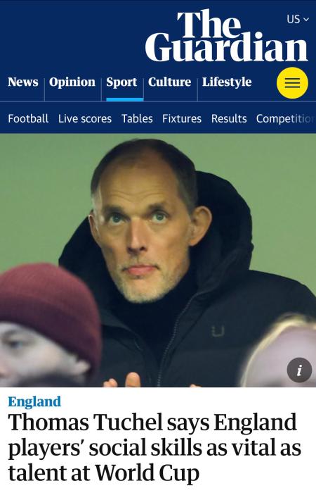 兄弟足球？英格兰世界杯选人标准：社交技能、人格魅力