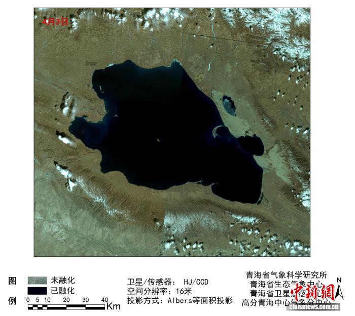 青海湖湖冰完全融化  进入碧波观景期
