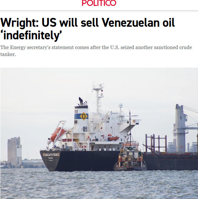 美国能源部长：美国将“无限期”控制委石油销售