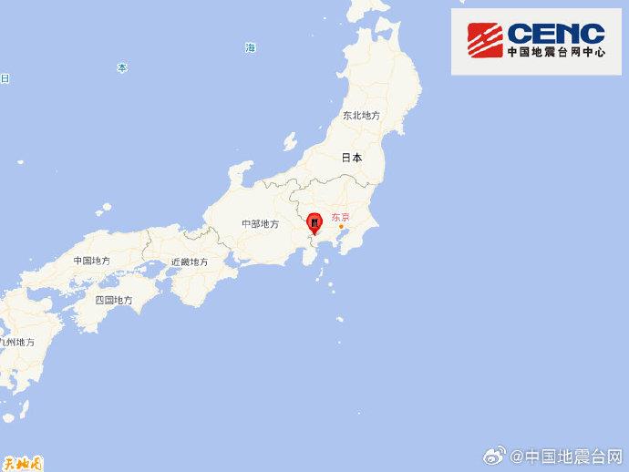 日本本州岛发生5.1级地震 震源深度10千米